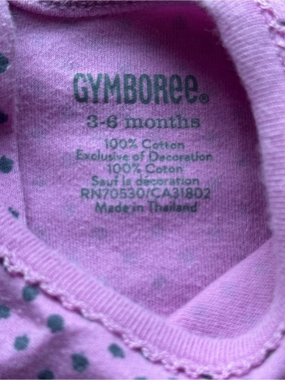 +Gymboree Purple Polka Dot Bodysuit Denim Pants Set 3-6M Baby Girl 2 Piece